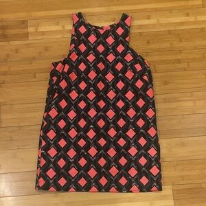 Milly Black and Pink Patterned Dress